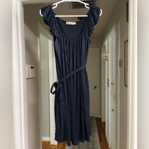 EUC Stella McCartney Navy Belted Midi Dress
